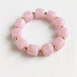 Bracelet perles & acier inoxydable