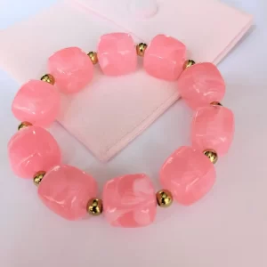 Bracelet perles & acier inoxydable