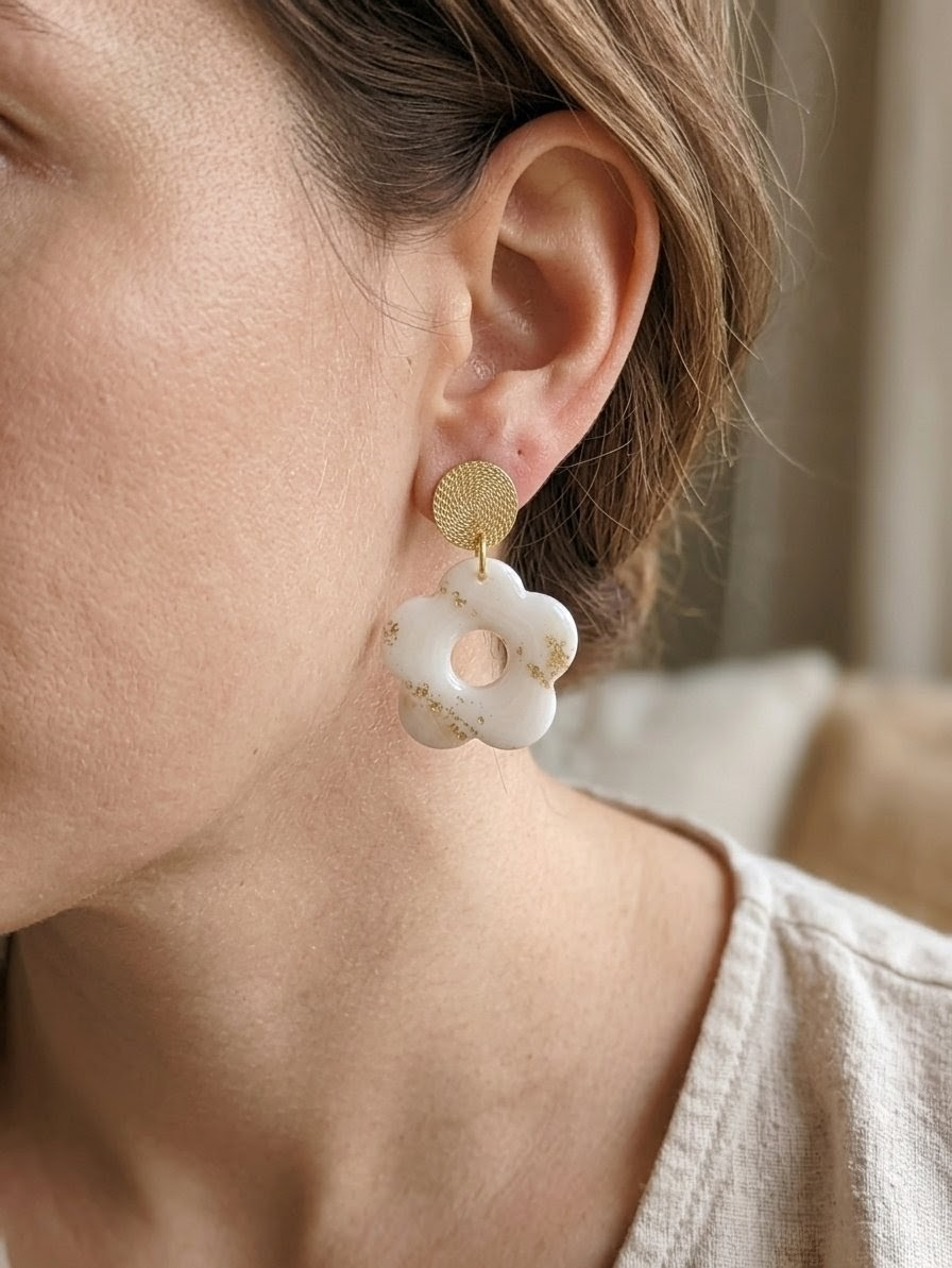 Boucles Daisy Marbrées 🌸 – Image 2