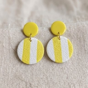 Boucles d'oreilles rayées "Soleil"