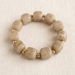 Bracelet perles en acryliques & acier inoxydable