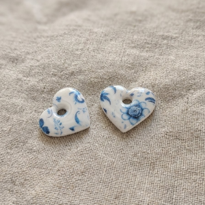 Pampille Cœurs Rétro en Polymère 💙