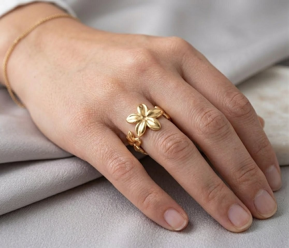 Bague réglable en acier inoxydable - coeur – Image 2