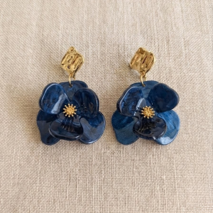 Boucles d'oreilles Midnight Flower 🌸