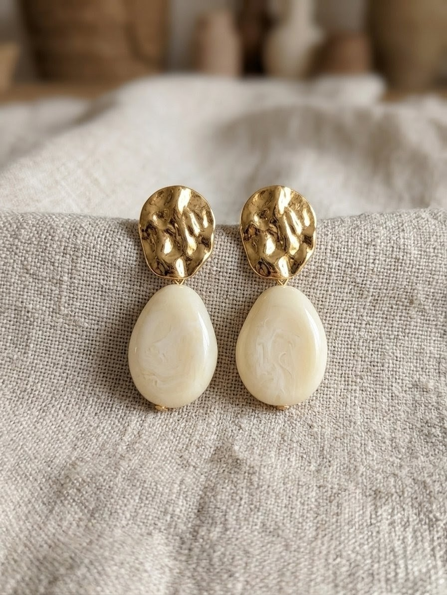 Boucles Ondine - beige ✨