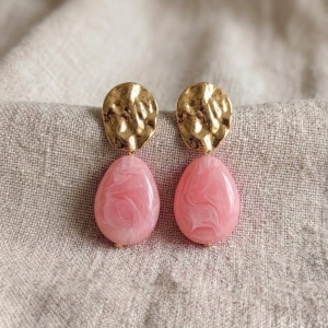 Boucles Ondine – Rose 🌸