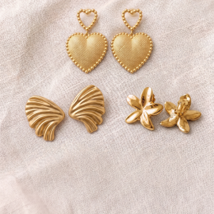 Les Boucles d'oreilles en acier inoxydable