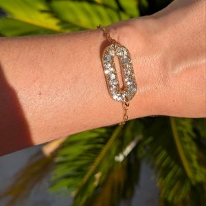 Bracelet réglable en acier inoxydable - paillettes