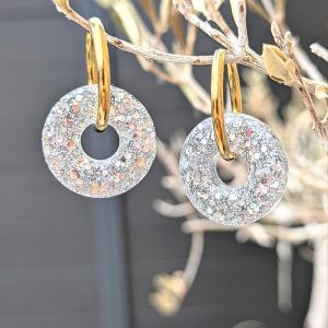 Créoles Donuts argent