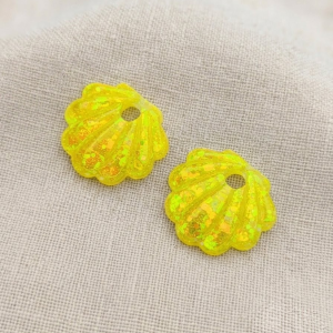 Pampilles coquillages jaunes