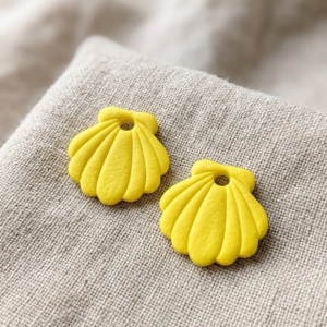 Pampilles coquillages jaunes