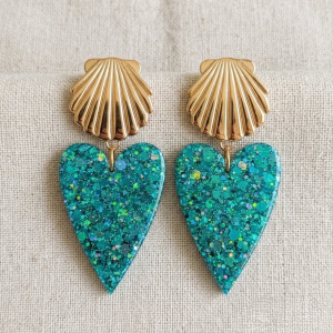 Boucles Coquillage/coeur