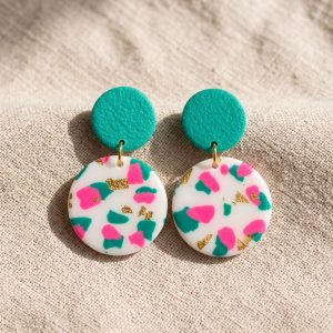Boucles d'oreilles en pâte polymère