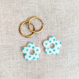 Créoles interchangeables à pois
