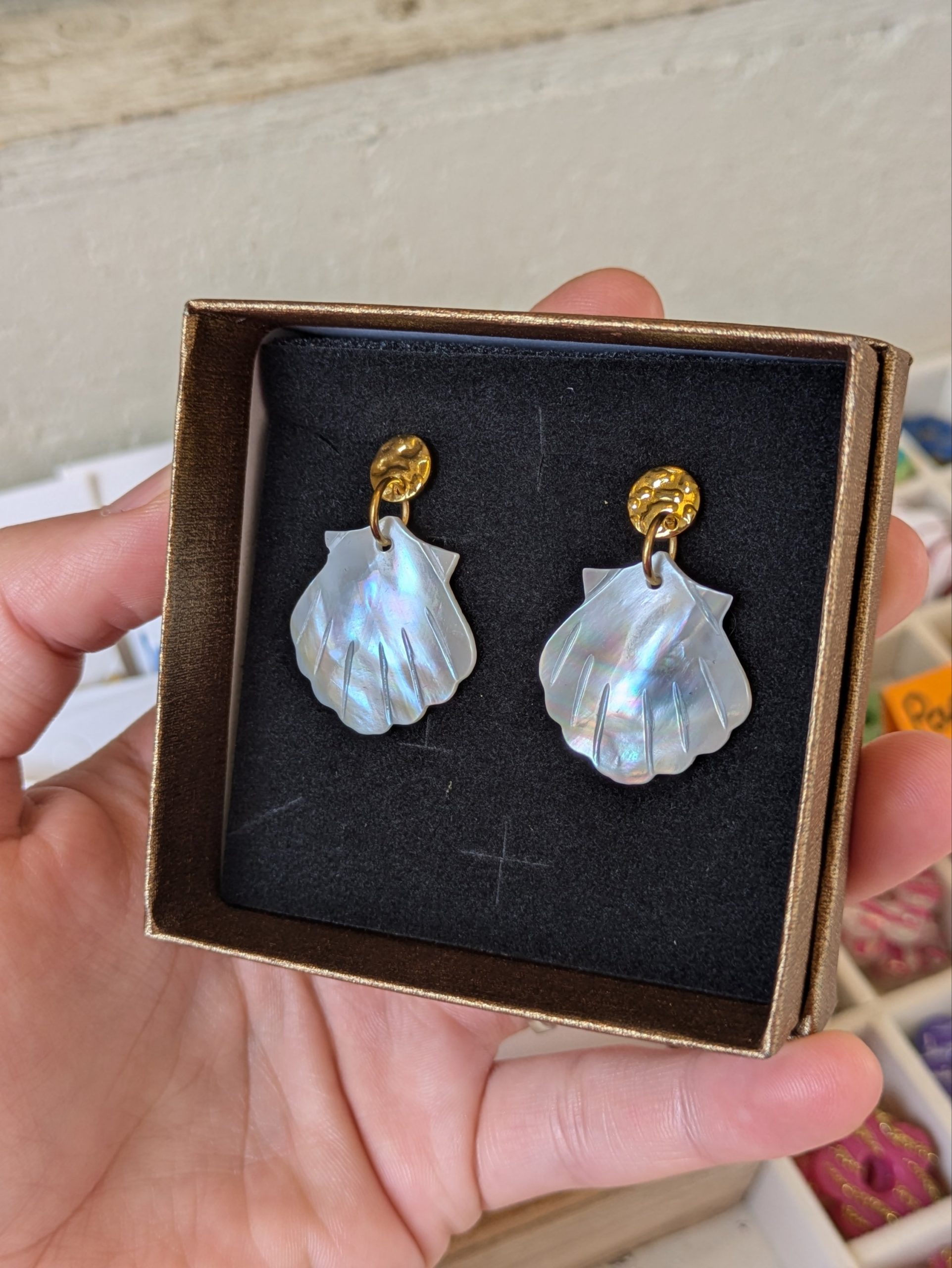 Boucles d’oreilles en nacre – Coquillage