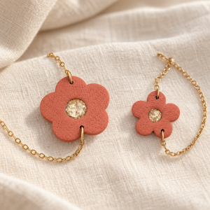 Bracelets fleuris maman et enfant – Personnalisables 🌸